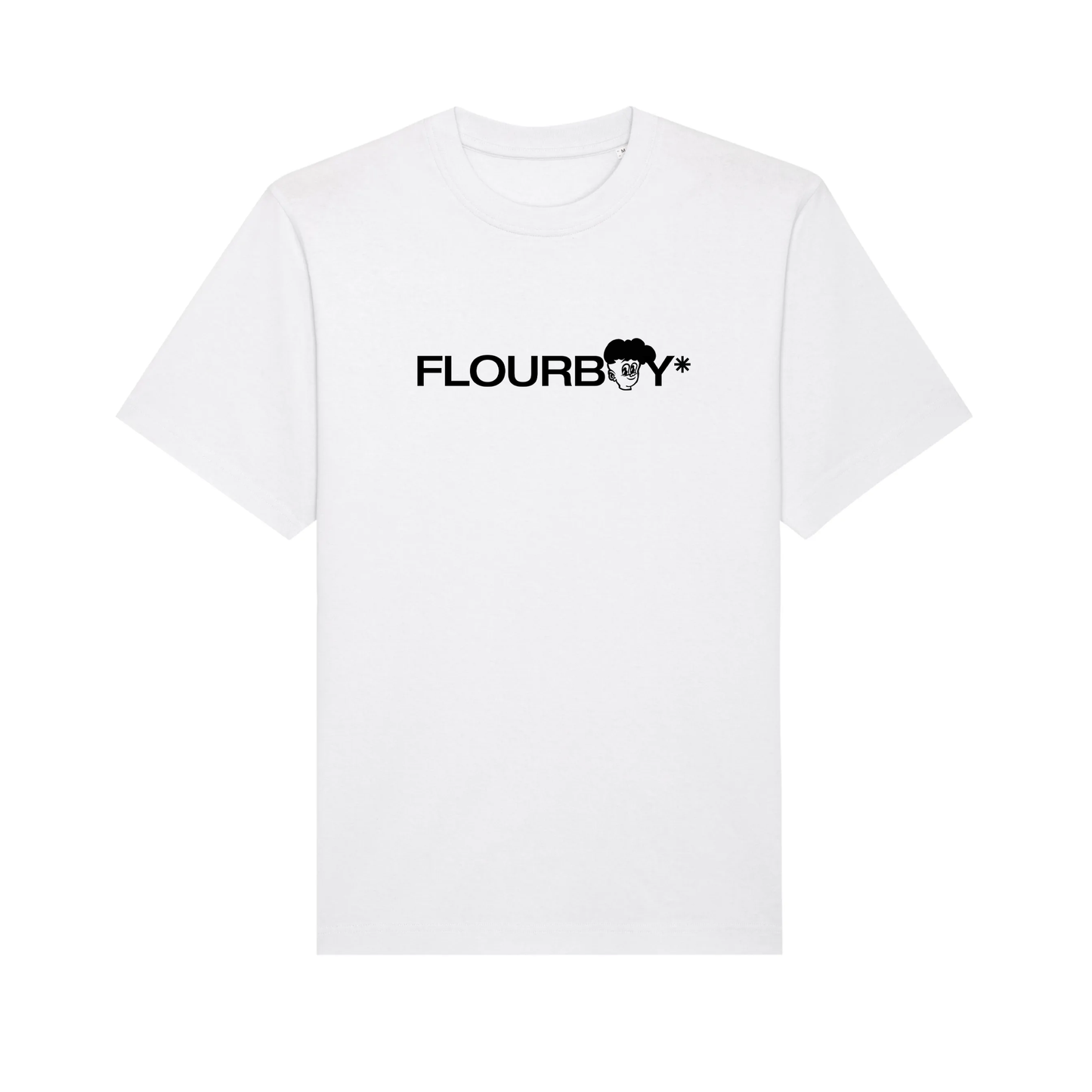 T-SHIRT | WHITE | TYPOGRAPHIC FLOURBOY LOGO