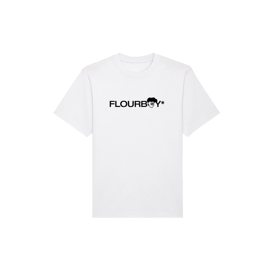 KIDS | T-SHIRT | WHITE | TYPOGRAPHIC FLOURBOY LOGO